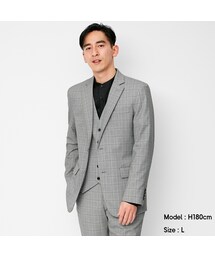 GU | テーラードジャケット(チェック)CL(セットアップ可能)(ジャケット/アウター)