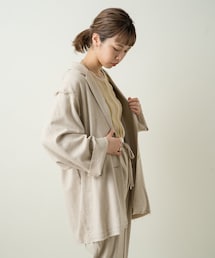 Kastane | ストレッチリネンパッチワークジャケット(テーラードジャケット)