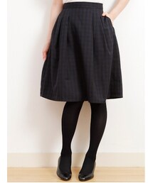 E hyphen world gallery | ・ギンガムチェックミディアムスカート(パンツ)