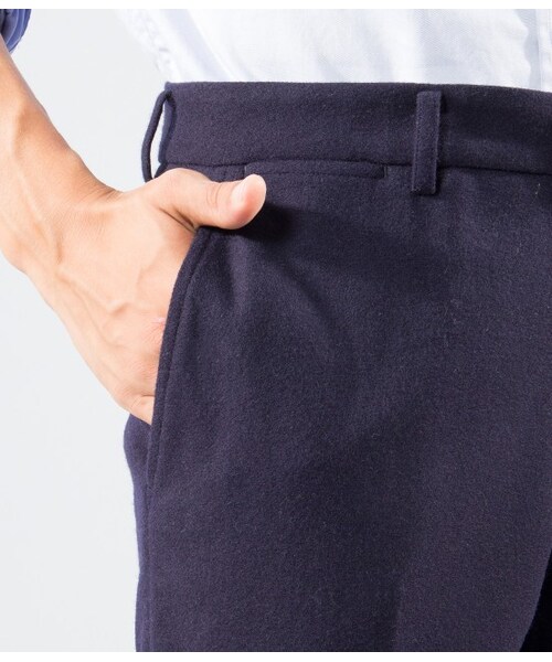 LE JUN（ルジュン）の「【先行受注】ストレッチウールパンツ（パンツ・メンズ・ネイビー・S/M/L）」の6枚目の写真