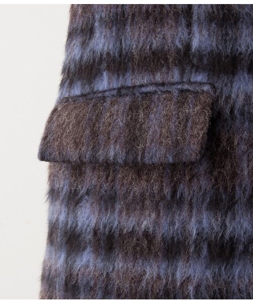 LE JUN（ルジュン）の「【先行受注】シャギーチェックチェスターコート（コート・レディース・ブルー系・S/M）」の8枚目の写真