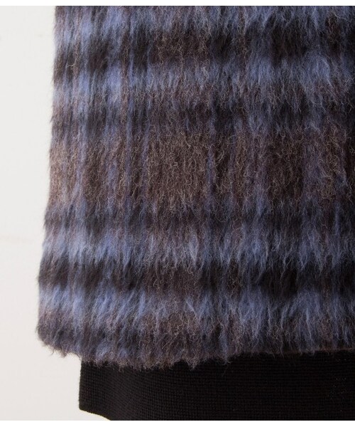 LE JUN（ルジュン）の「【先行受注】シャギーチェックチェスターコート（コート・レディース・ブルー系・S/M）」の9枚目の写真