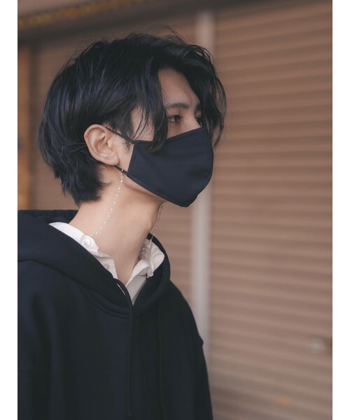 YohKi（ヨウキ）の「Face mask  II (NAVY)（マスク・レディース・ブルー・FREE）」の2枚目の写真