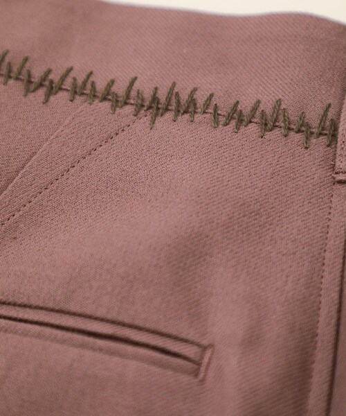 BED J.W. FORD（ベッドフォード）の「Distortion lapel double-jacket（パンツ・メンズ・BLACK/PURPLE・0/1）」の10枚目の写真