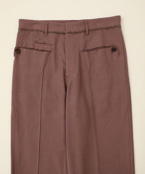 BED J.W. FORD（ベッドフォード）の「Distortion lapel double-jacket（パンツ・メンズ・BLACK/PURPLE・0/1）」の2枚目の写真