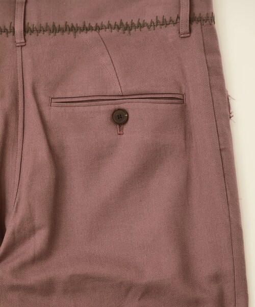 BED J.W. FORD（ベッドフォード）の「Distortion lapel double-jacket（パンツ・メンズ・BLACK/PURPLE・0/1）」の9枚目の写真