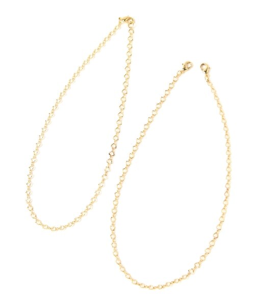 Andemiu（アンデミュウ）の「カットチェーンマスクネックレス（アクセサリー・シルバー/ゴールド）」の2枚目の写真