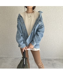 copine | 【2021ss】バックタックデザイン！ビッグシルエットGジャン (2color）(デニムジャケット)