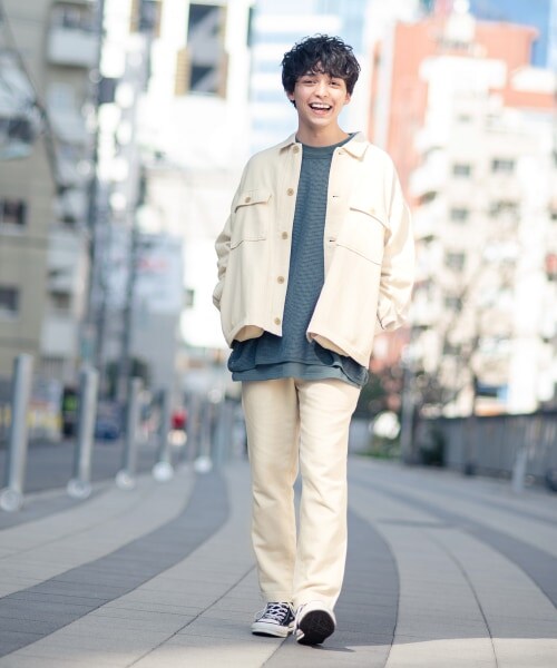 RAGEBLUE（レイジブルー）の「＜セットアップ着用可能＞ソフトコットンツイル/CPOジャケット（ジャケット/アウター・オフホワイト/グリーン/ライトブルー）」の4枚目の写真