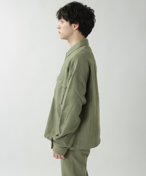 RAGEBLUE（レイジブルー）の「＜セットアップ着用可能＞ソフトコットンツイル/CPOジャケット（ジャケット/アウター・オフホワイト/グリーン/ライトブルー）」の14枚目の写真