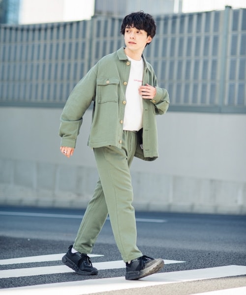 RAGEBLUE（レイジブルー）の「＜セットアップ着用可能＞ソフトコットンツイル/CPOジャケット（ジャケット/アウター・オフホワイト/グリーン/ライトブルー）」の7枚目の写真