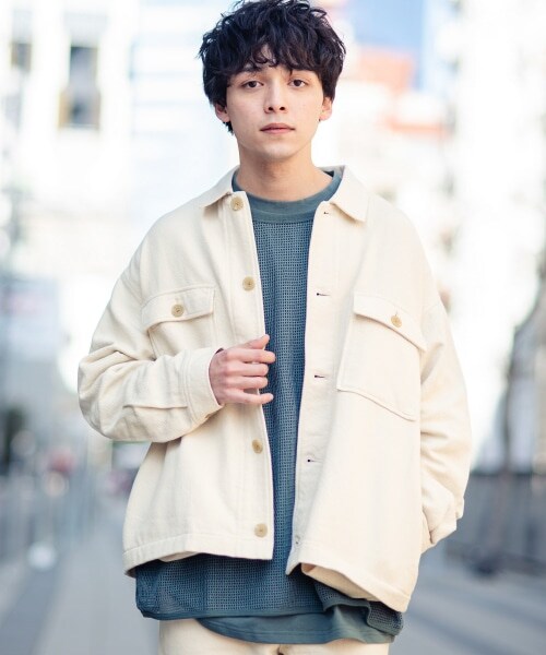 RAGEBLUE（レイジブルー）の「＜セットアップ着用可能＞ソフトコットンツイル/CPOジャケット（ジャケット/アウター・オフホワイト/グリーン/ライトブルー）」の10枚目の写真