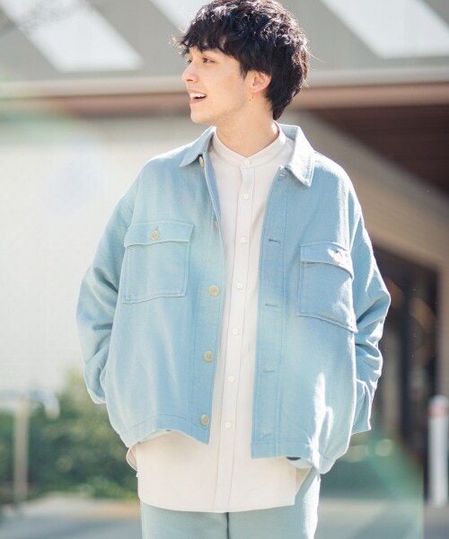 RAGEBLUE（レイジブルー）の「＜セットアップ着用可能＞ソフトコットンツイル/CPOジャケット（ジャケット/アウター・オフホワイト/グリーン/ライトブルー）」の13枚目の写真