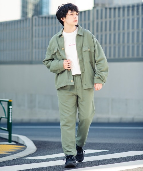 RAGEBLUE（レイジブルー）の「＜セットアップ着用可能＞ソフトコットンツイル/CPOジャケット（ジャケット/アウター・オフホワイト/グリーン/ライトブルー）」の6枚目の写真