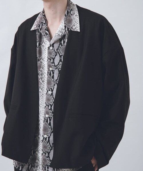 URBAN RESEARCH ID（アーバンリサーチ アイディー）の「URBAN RESEARCH iD OVERSIZED NO COLLAR JKT（その他・メンズ・GREEN/BLACK・M/L）」の8枚目の写真