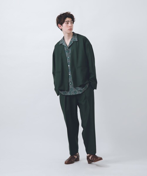 URBAN RESEARCH ID（アーバンリサーチ アイディー）の「URBAN RESEARCH iD OVERSIZED NO COLLAR JKT（その他・メンズ・GREEN/BLACK・M/L）」の5枚目の写真