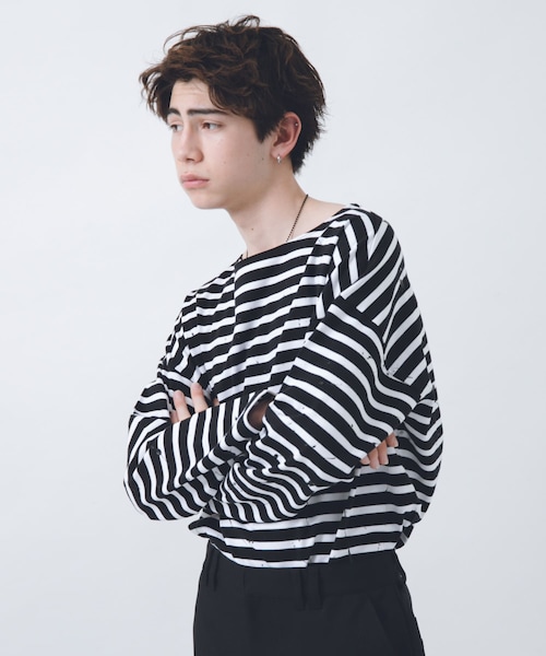 URBAN RESEARCH ID(アーバンリサーチ アイディー)の「URBAN RESEARCH iD スプラッシュペイントバスクシャツ(その他・メンズ・WHT/ROYAL/BLK/WHT・M/L)」の3枚目の写真