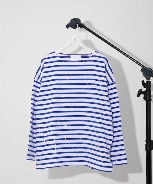 URBAN RESEARCH ID(アーバンリサーチ アイディー)の「URBAN RESEARCH iD スプラッシュペイントバスクシャツ(その他・メンズ・WHT/ROYAL/BLK/WHT・M/L)」の1枚目の写真