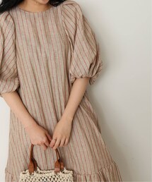 Uhr/ウーア PUFF SLEEVE OPEN DRESS チェックワンピース - メルカリ