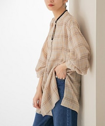 KBF | シアーチェックシャツ(シャツ/ブラウス)
