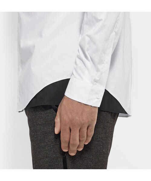 alexanderwang(アレキサンダーワン)の「Alexander Wang Two-Tone Cotton Shirt(シャツ/ブラウス・White・IT 44 (UK/US 14.5)/IT 48 (UK/US 15.5)/IT 46 (UK/US 15)/IT 50 (UK/US 16))」の4枚目の写真