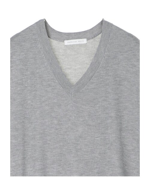 AMERICAN HOLIC（アメリカンホリック）の「【LEE 3月号掲載】Vネックニットワンピース（ワンピース/ドレス・ライトグレー/杢ライトグレー/ネイビー・F）」の9枚目の写真