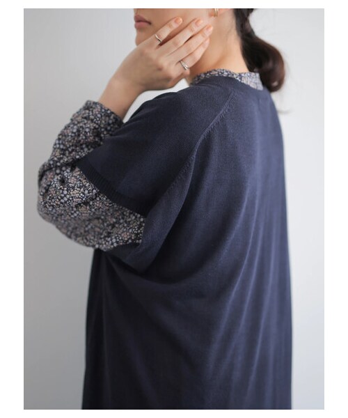 AMERICAN HOLIC（アメリカンホリック）の「【LEE 3月号掲載】Vネックニットワンピース（ワンピース/ドレス・ライトグレー/杢ライトグレー/ネイビー・F）」の6枚目の写真