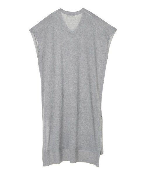 AMERICAN HOLIC（アメリカンホリック）の「【LEE 3月号掲載】Vネックニットワンピース（ワンピース/ドレス・ライトグレー/杢ライトグレー/ネイビー・F）」の8枚目の写真