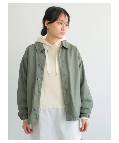 AMERICAN HOLIC（アメリカンホリック）の「アーミーブルゾン（ジャケット/アウター・ベージュ/カーキ・F）」の2枚目の写真