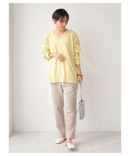 AMERICAN HOLIC（アメリカンホリック）の「ポンチイージー細見えパンツ（パンツ・ブラック/ライトベージュ・M/L）」の9枚目の写真