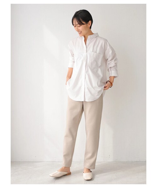 AMERICAN HOLIC（アメリカンホリック）の「ポンチイージー細見えパンツ（パンツ・ブラック/ライトベージュ・M/L）」の7枚目の写真