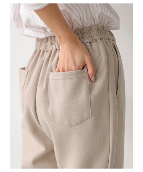 AMERICAN HOLIC（アメリカンホリック）の「ポンチイージー細見えパンツ（パンツ・ブラック/ライトベージュ・M/L）」の5枚目の写真