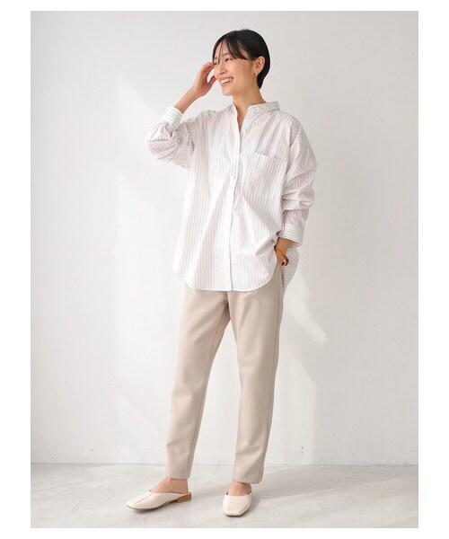 AMERICAN HOLIC（アメリカンホリック）の「ポンチイージー細見えパンツ（パンツ・ブラック/ライトベージュ・M/L）」の8枚目の写真