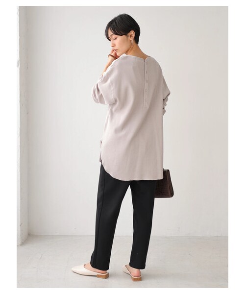 AMERICAN HOLIC（アメリカンホリック）の「ポンチイージー細見えパンツ（パンツ・ブラック/ライトベージュ・M/L）」の12枚目の写真