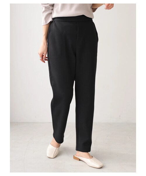 AMERICAN HOLIC（アメリカンホリック）の「ポンチイージー細見えパンツ（パンツ・ブラック/ライトベージュ・M/L）」の10枚目の写真