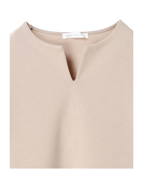 AMERICAN HOLIC（アメリカンホリック）の「キーネックポンチプルオーバー（トップス・アイボリー/チャコールグレー/ライトベージュ・F）」の16枚目の写真