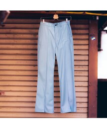 YohKi | "Nisekawa" center slit fake leather flare pants (LIGHT BLUE)(その他パンツ)
