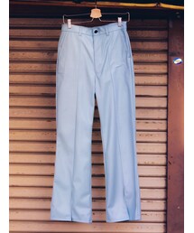 YohKi | "Nisekawa" center slit fake leather flare pants (LIGHT BLUE)(その他パンツ)