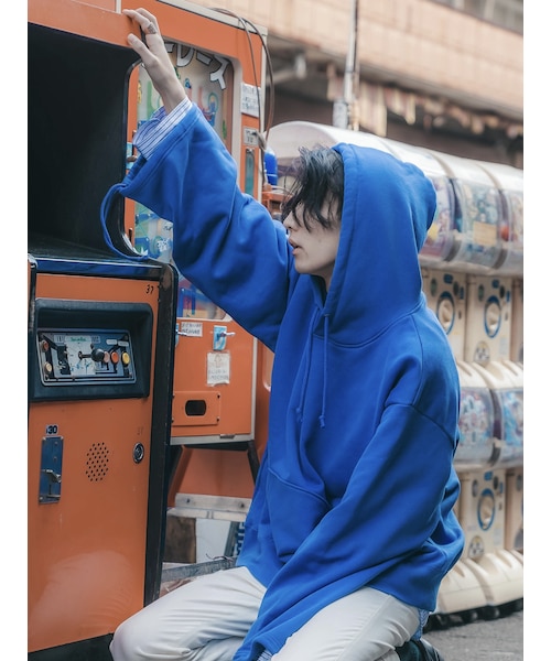 YohKi(ヨウキ)の「"Ghost" sleeve sweat hoodie (BLUE)(パーカー・レディース・BLUE・2/3)」の2枚目の写真
