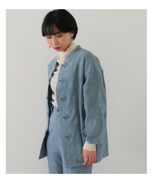 Factor=（ファクターイコール）の「レディースファッション通販 ANAPNET（ジャケット/アウター・レディース・サックスブルー/ピンク・one size）」の9枚目の写真