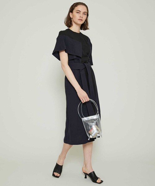 beautiful people（ビューティフルピープル）の「クリアエンボスネームドキュメントバッグ (1115611922)（バッグ・レディース・CLEAR/BLACK/LAVENDER・FREE）」の2枚目の写真