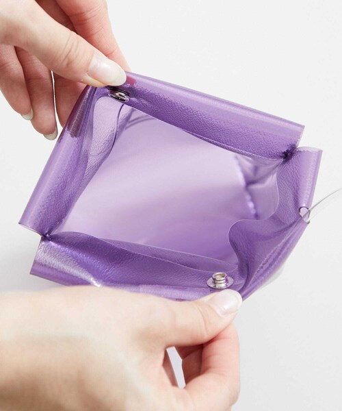 beautiful people（ビューティフルピープル）の「クリアエンボスネームドキュメントバッグ (1115611922)（バッグ・レディース・CLEAR/BLACK/LAVENDER・FREE）」の17枚目の写真