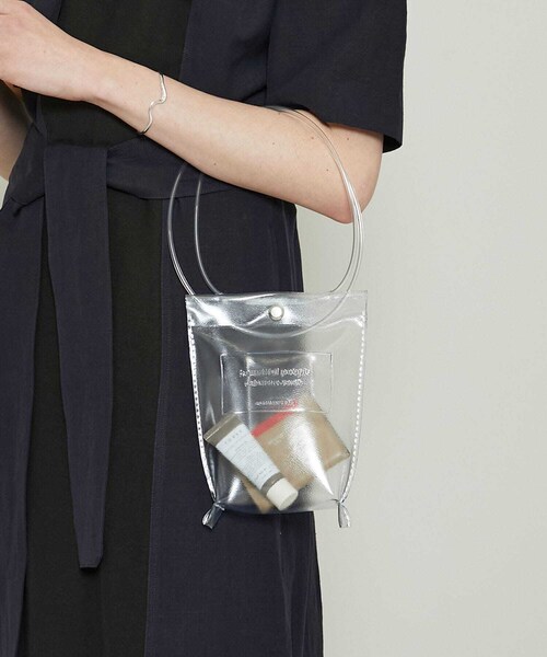 beautiful people（ビューティフルピープル）の「クリアエンボスネームドキュメントバッグ (1115611922)（バッグ・レディース・CLEAR/BLACK/LAVENDER・FREE）」の4枚目の写真