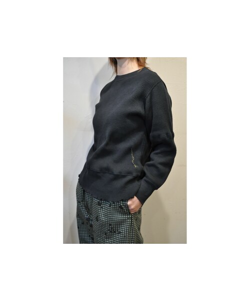 RehersalL（リハーズオール）の「イレギュラーサーマルプルオーバー（Tシャツ/カットソー・レディース・ホワイト/グリーン/ブラック・one）」の2枚目の写真