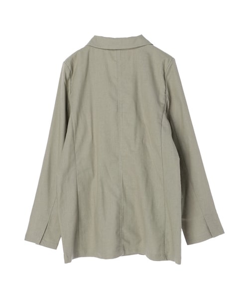 Green　Parks（グリーンパークス）の「ダブルボタンジャケット（ジャケット/アウター・ライトベージュ/ライトカーキ/ネイビー・F）」の2枚目の写真