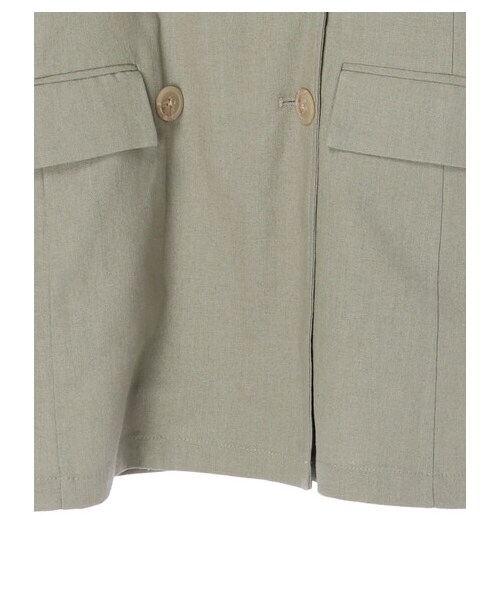 Green　Parks（グリーンパークス）の「ダブルボタンジャケット（ジャケット/アウター・ライトベージュ/ライトカーキ/ネイビー・F）」の5枚目の写真