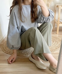 chocomee | ギンガムボリュームブラウス(シャツ/ブラウス)