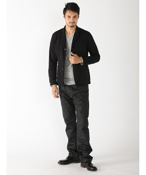 AVIREX（アヴィレックス）の「avirex/アヴィレックス/メンズ/COTTON TWILL TAILORED JACKET/コットンツイル テーラードジャケット（ジャケット/アウター・メンズ・BLACK/KHAKI・M/L/XL）」の2枚目の写真