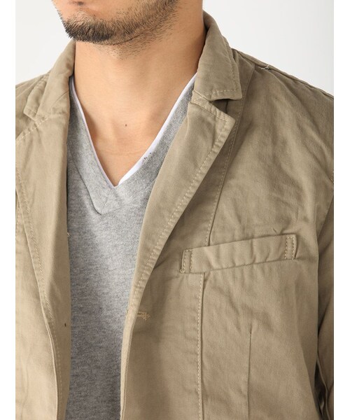 AVIREX（アヴィレックス）の「avirex/アヴィレックス/メンズ/COTTON TWILL TAILORED JACKET/コットンツイル テーラードジャケット（ジャケット/アウター・メンズ・BLACK/KHAKI・M/L/XL）」の13枚目の写真