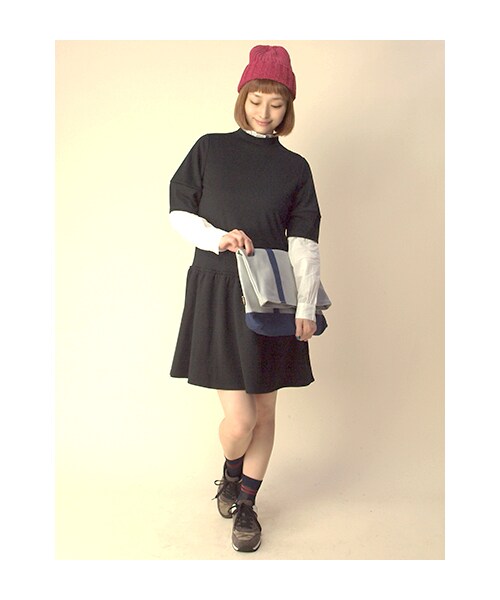 w closet(ダブルクローゼット)の「フライス衿フリル異素材切替長袖プルオーバー(トップス・レディース・オフホワイト/サックス/ネイビー・FREE)」の11枚目の写真